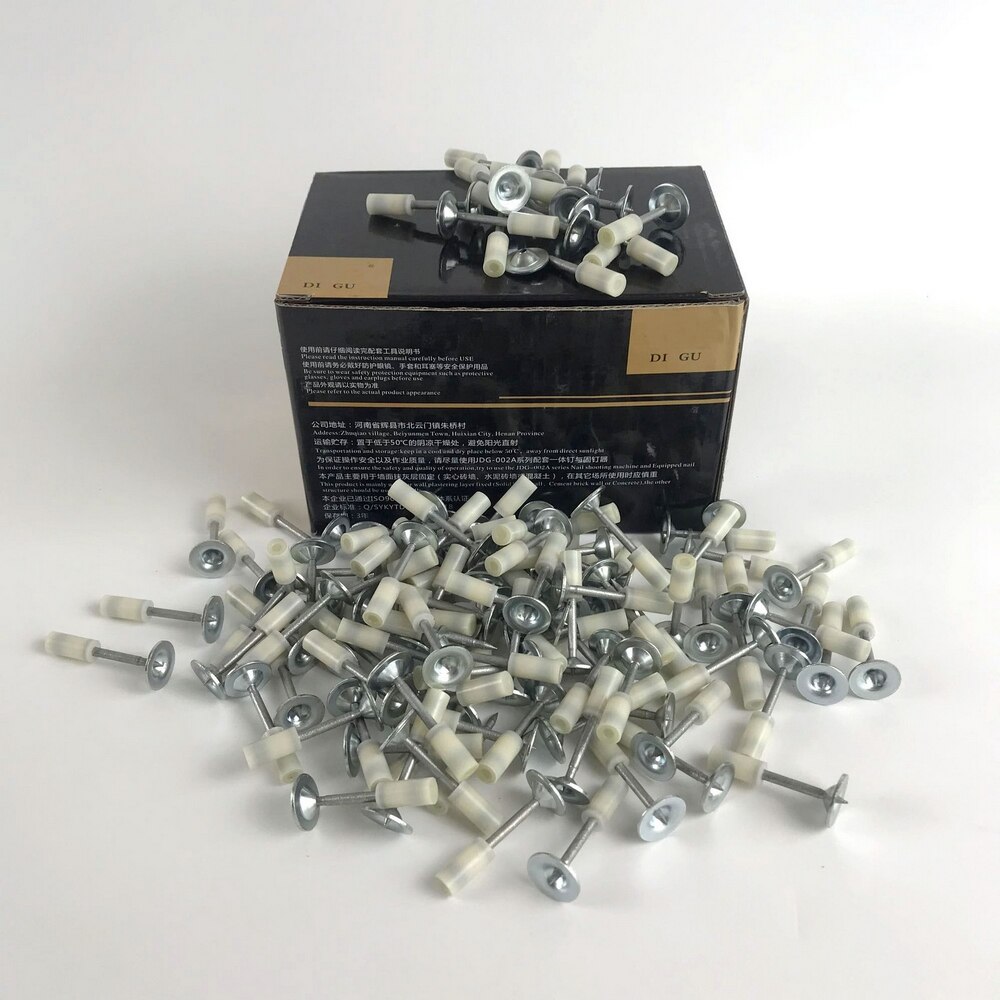 Manual Rivet Nail GunNail Wall Anchor Labor-saving Tool High Hardness Woodworking/Metalworking Accessories: Round Nails 100Pcs
