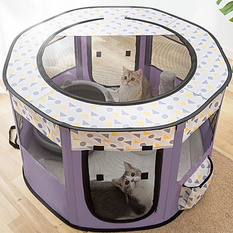 Portable collapsible dog cage, cat house, pet cage, puppy fence, small kennel, breathable tent, car kennel, outdoor large dog ho
