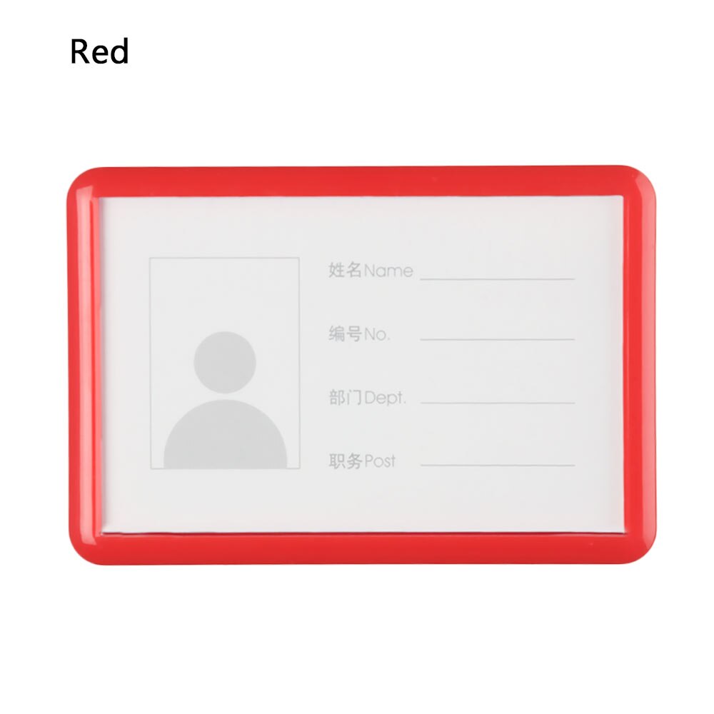 1Pcs Replaceable Nurse Doctor ID Card Holder With Clip Business Work Name Badge Case For Bank Credit Card Office Supplies: B-red