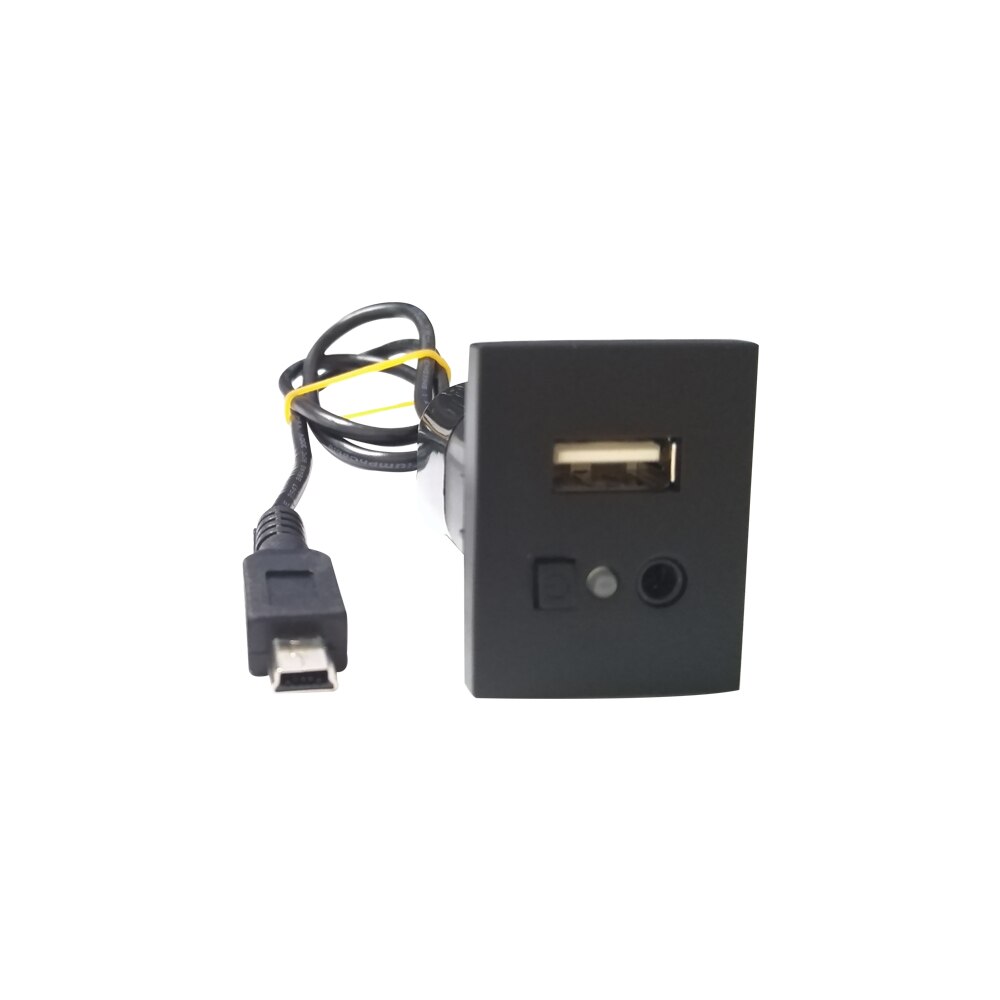 Para ford focus 2 mk2 , adaptador de entrada USB negro y plateado, botón de interfaz de cable mini, accesorios para coche, 12V, USB 2,0