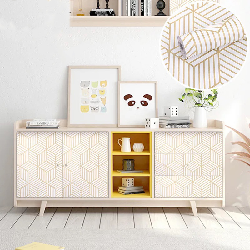 DIY Decorable Film PVC Selbst Klebe Tapete Renovable Wohnzimmer Möbel Dekorative klebrig Papier Aufkleber Vinyl Zauberstab Aufkleber