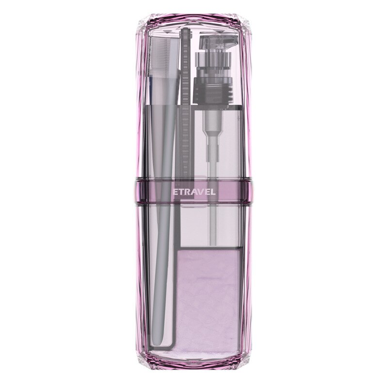 Travel Portable Sets Toothbrush Cup Tumblers Holder PP Gargle Cups Unisex Business Toothpaste Tooth Brush Towel Accessories: 8PCS Purple