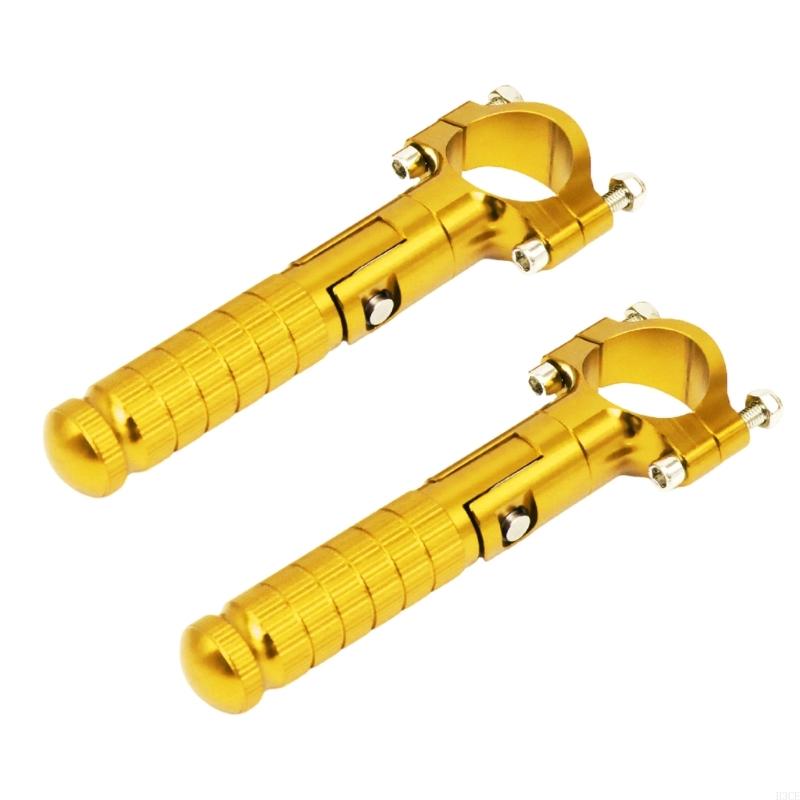Aluminum Motorbike Footrests Adjustable Foot Pegs Supports Suitable for Motorcycle Enhancing Riding Posture and Reducing Fatigue: Gold
