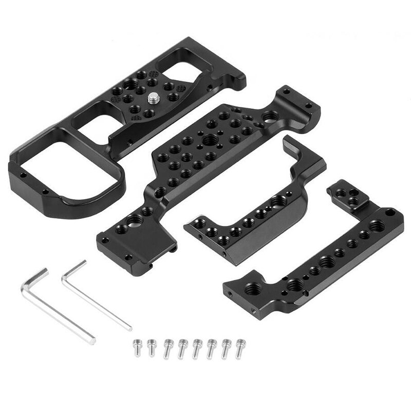 Suporte de fotografia câmera dslr coelho gaiola para nikon z7 z6 série liga alumínio gaiola handheld estabilizador