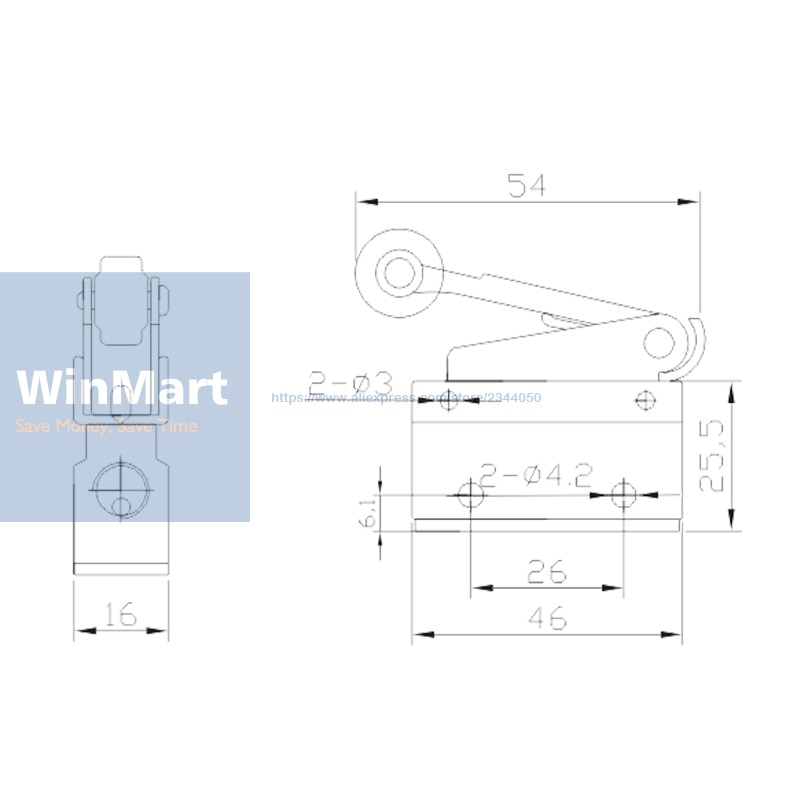 1pc 1/8 " 8.5mm mekanisk trykknapventil pneumatisk luftventil 2 position 3 vejs rullehåndtag mekanisk ventil