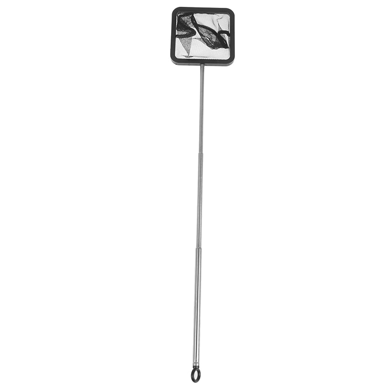 Fish Tank Rectangle Frame Telescopic Handle Fishing Landing Net