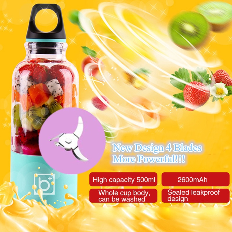 Draagbare Blender Usb Mixer Elektrische Juicer Machine Smoothie Blender Mini Keukenmachine Persoonlijke Blender Beker Sap Blenders