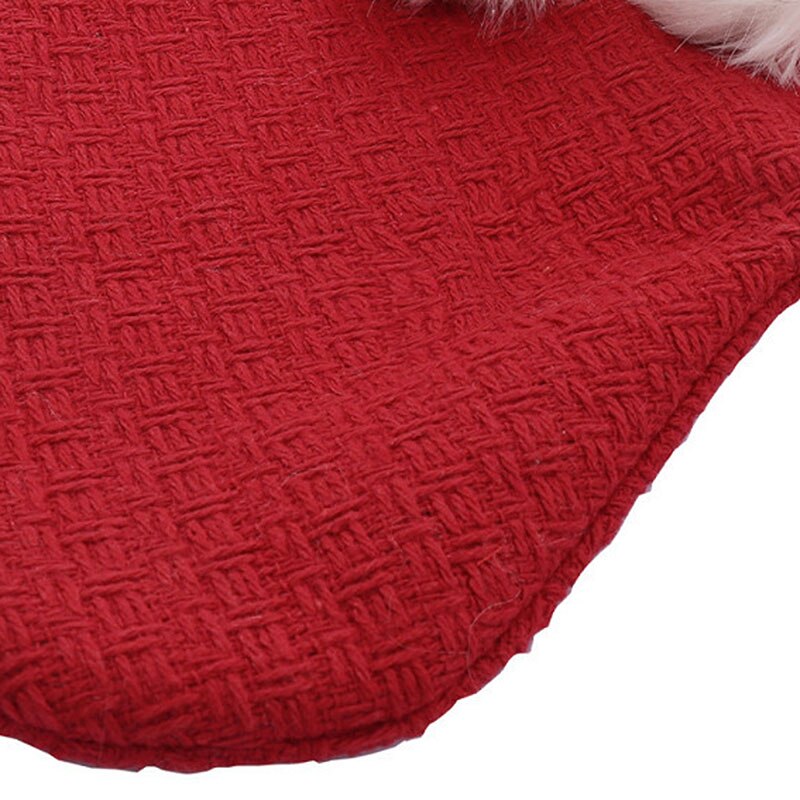 Weihnachtsstrümpfe mit bommeln und kunstpelzbündchen für sterben heimdekoration, kostümstrümpfe für ein lustiges jahr