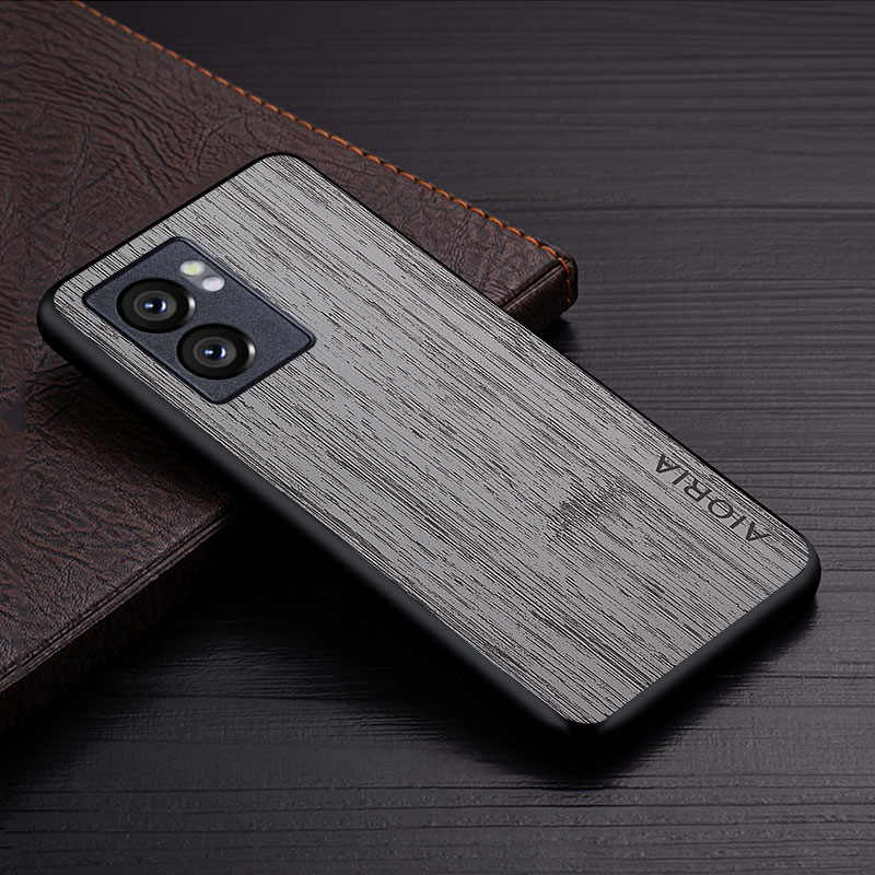 Coque pour Oppo A57 A57S A57E A74 A77 A77S A95 ACE2 4G 5G funda motif bois de bambou housse en cuir coque de luxe pour Oppo A77: Vinyle / Gris clair