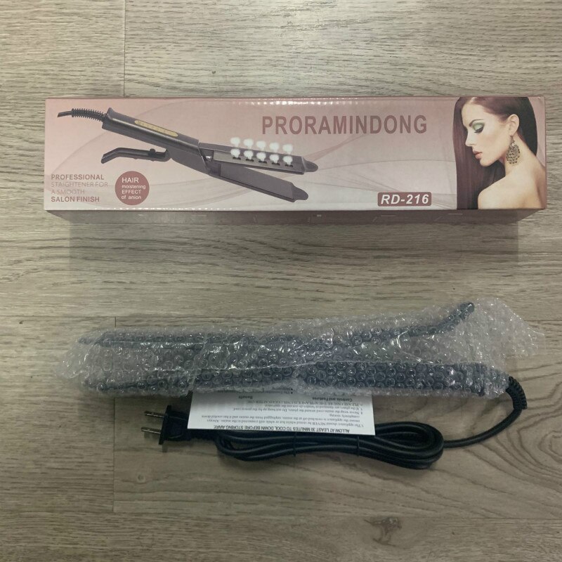 Fer à lisser vapeur céramique, panneau élargi, fer plat, 4 vitesses, réglage de la température, attelle électrique