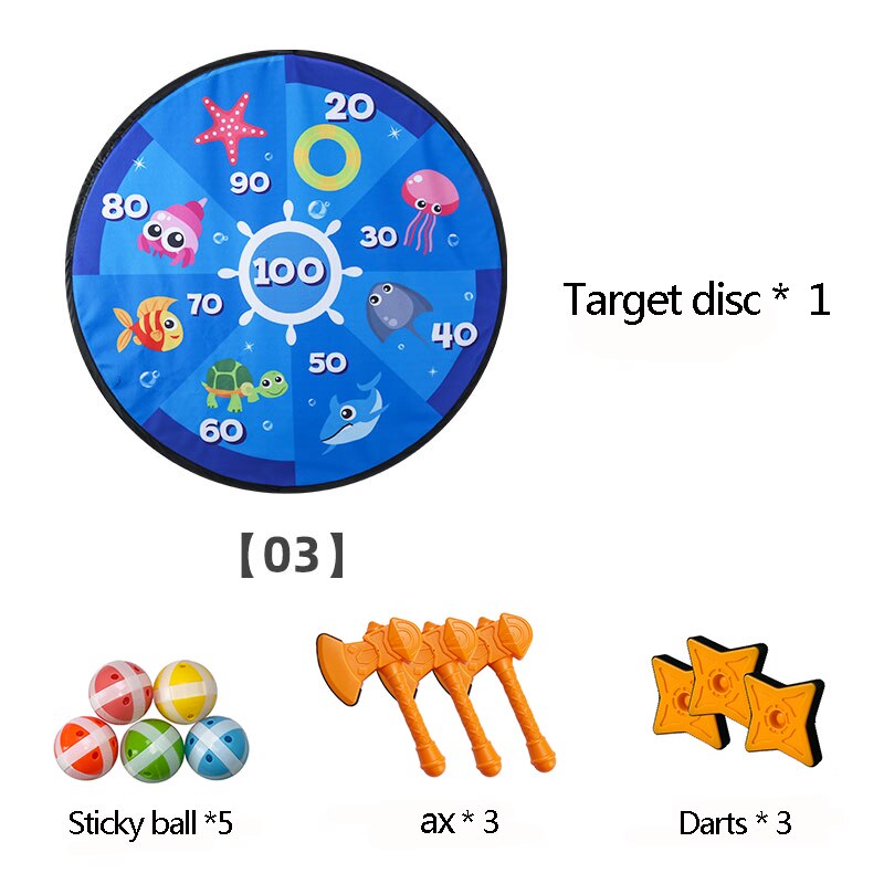 Cloth Dartboard Sets Kids Toys Safety Sticky Ball Target Darts Toy Children's Target Toy Safety Game Children Dart Toys: 13