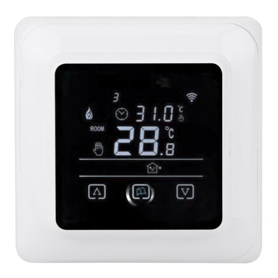16A Touch Screen Temperature Controller Touch Screen LCD Floor Electric Programming Heating Thermostat Temperature Controller