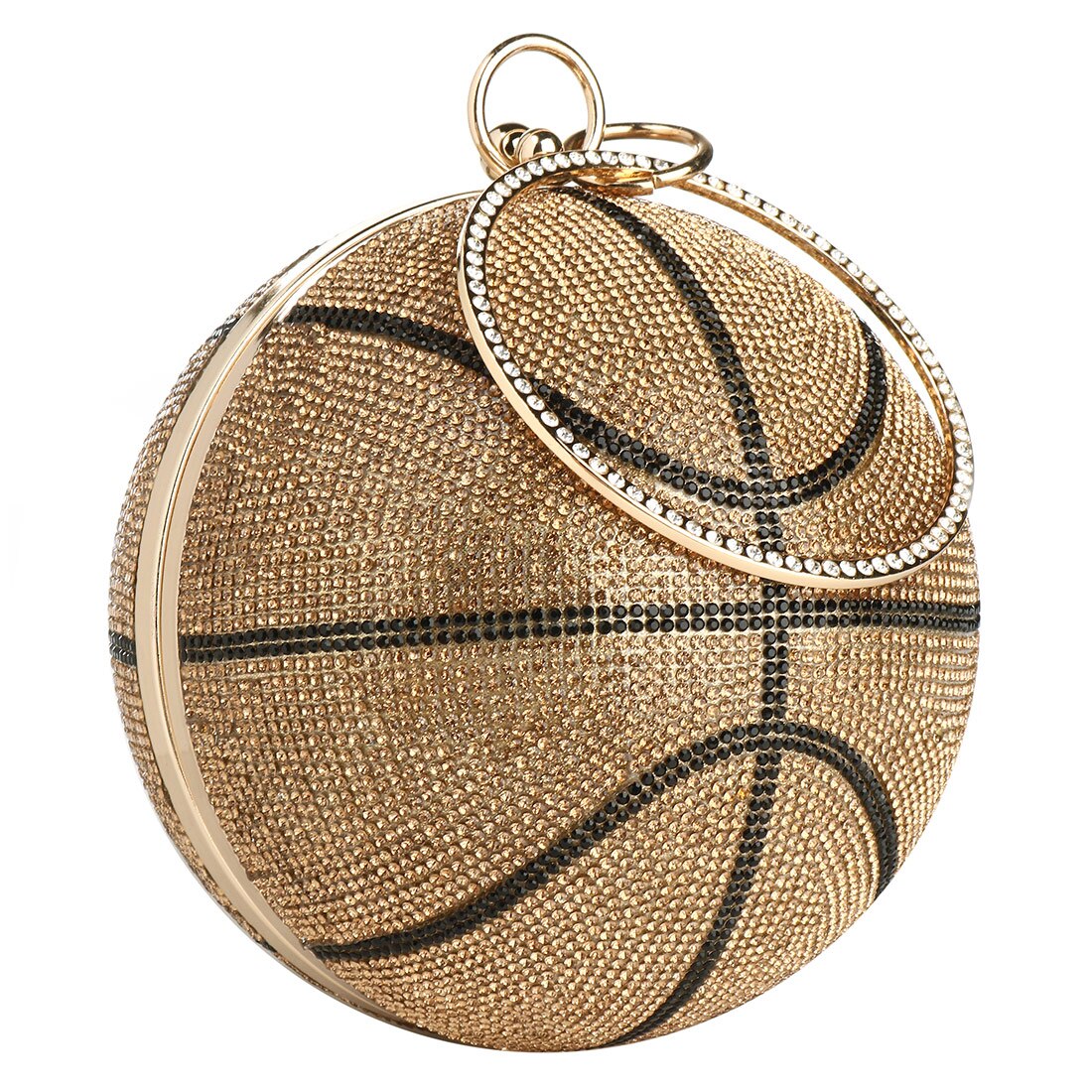 Bolsa de basquete diamante feminina, bolsa de mão de desenho bola de luxo para mulheres bolsas de festa e sacola feminina de ombro corrente bolsa de mão basquete