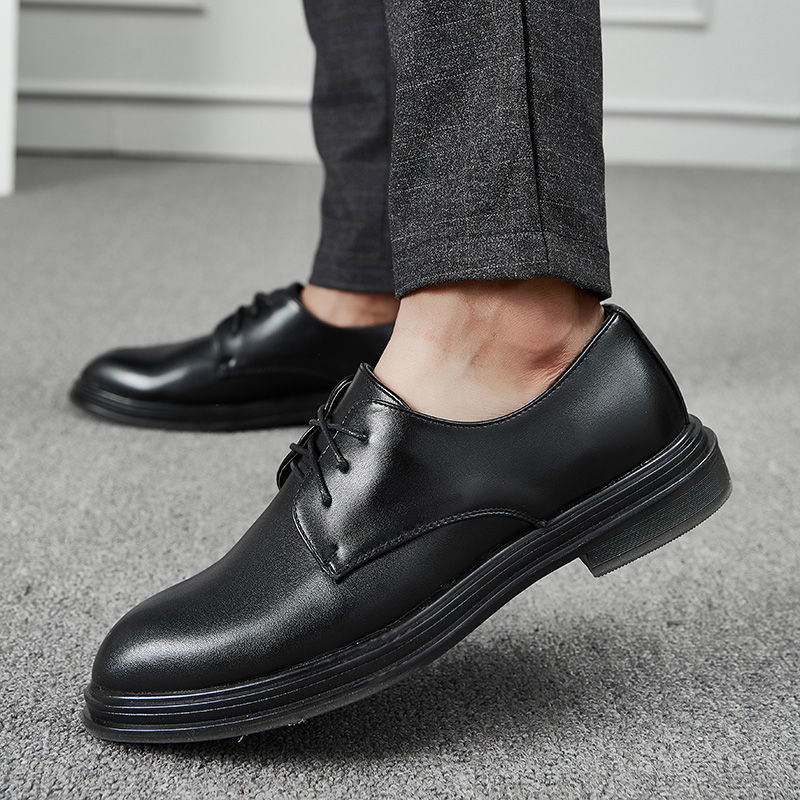Zapatos de Vestir con plataforma para Hombre, Calzado Formal con suela gruesa, estilo Derby, para boda, 2022: 38