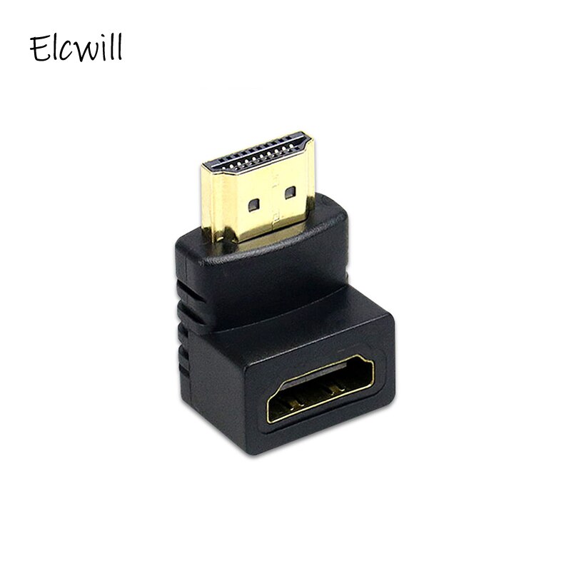 HDMI-compatível macho para HDMI-compatível adaptador fêmea, Extender Converter for HDTV, 90 graus, ângulo de 270 graus