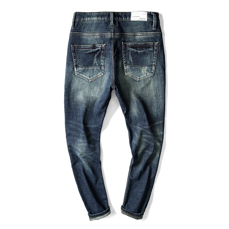 pantalones vaqueros cálidos de invierno para hombre de Denim grueso elástico ajustado Fit azul pantalones de Jean con aislamiento térmico más polar de famoso Hombre Jeans Hombre