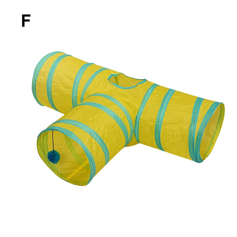 Verscheidenheid aan stijlen grappige huisdiercombinatie kattentunnel spel kanaal opvouwbaar kitten puppy speelgoed speelhond tunnelbuizen speelspeeltje: F