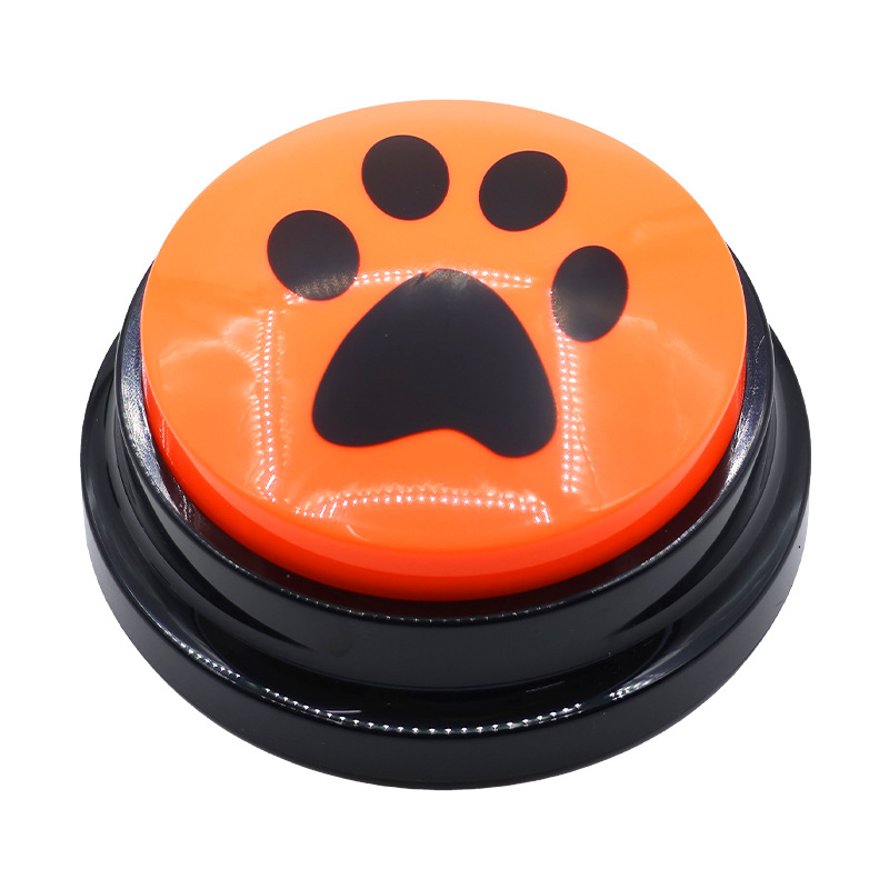 Dog Cat Communication Buttons Voice Recording Button for Pet Training Buzzer 30 Second Record Playback Interactive Pet Toys: PURPLE