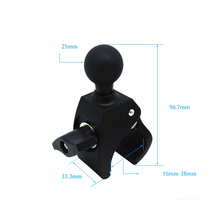 Jadkinsta pince de fixation de Rail de guidon de vélo de moto avec support à bille de 1 pouce pour caméra d'action Gopro pour pince de fixation Ram: Default Title