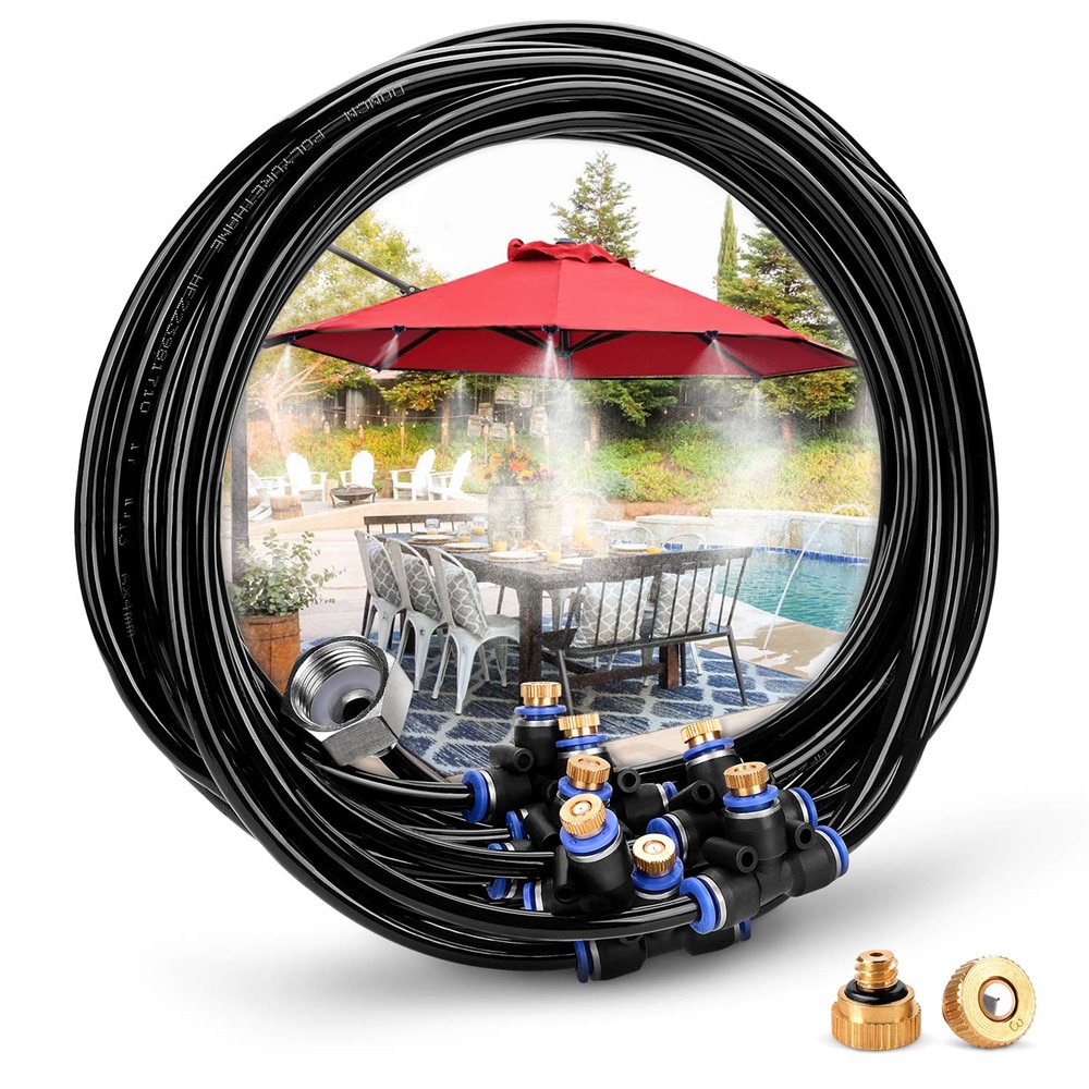 6M Outdoor Misting Cooling System Kit For Greenhouse Garden Patio
