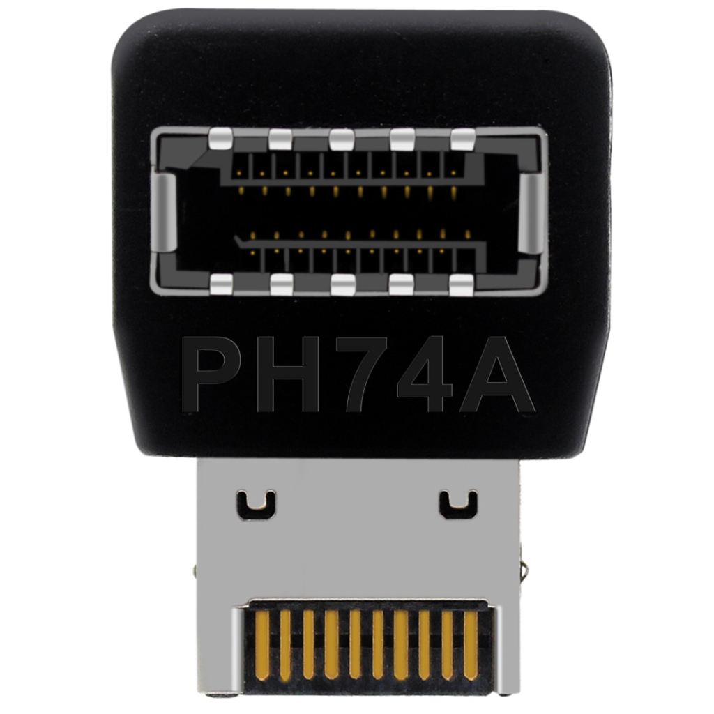 USB Connector Adapter USB3.1 10G USB3.2 20G TYPE-E 90 Degree Converter Adapter Case Front Type C Socket for Computer Motherboard: Orange