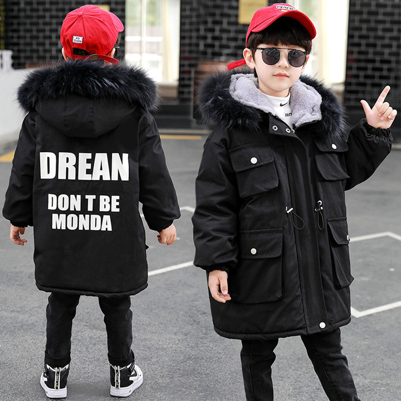Abrigo con capucha para niños Y adolescentes, chaqueta gruesa Y cálida de terciopelo, ropa de invierno con cremallera, 5, 7, 9, 11, 13 Y