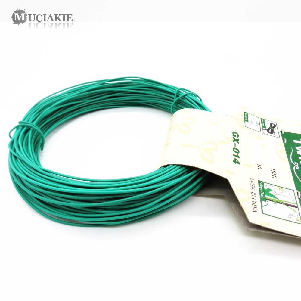 MUCIAKIE 12 M/15 M Tuin Draad Zware Groen Gecoat Plant Twist Tie Tuin Training Wire Bonsai Outlet draad voor Holding Tak