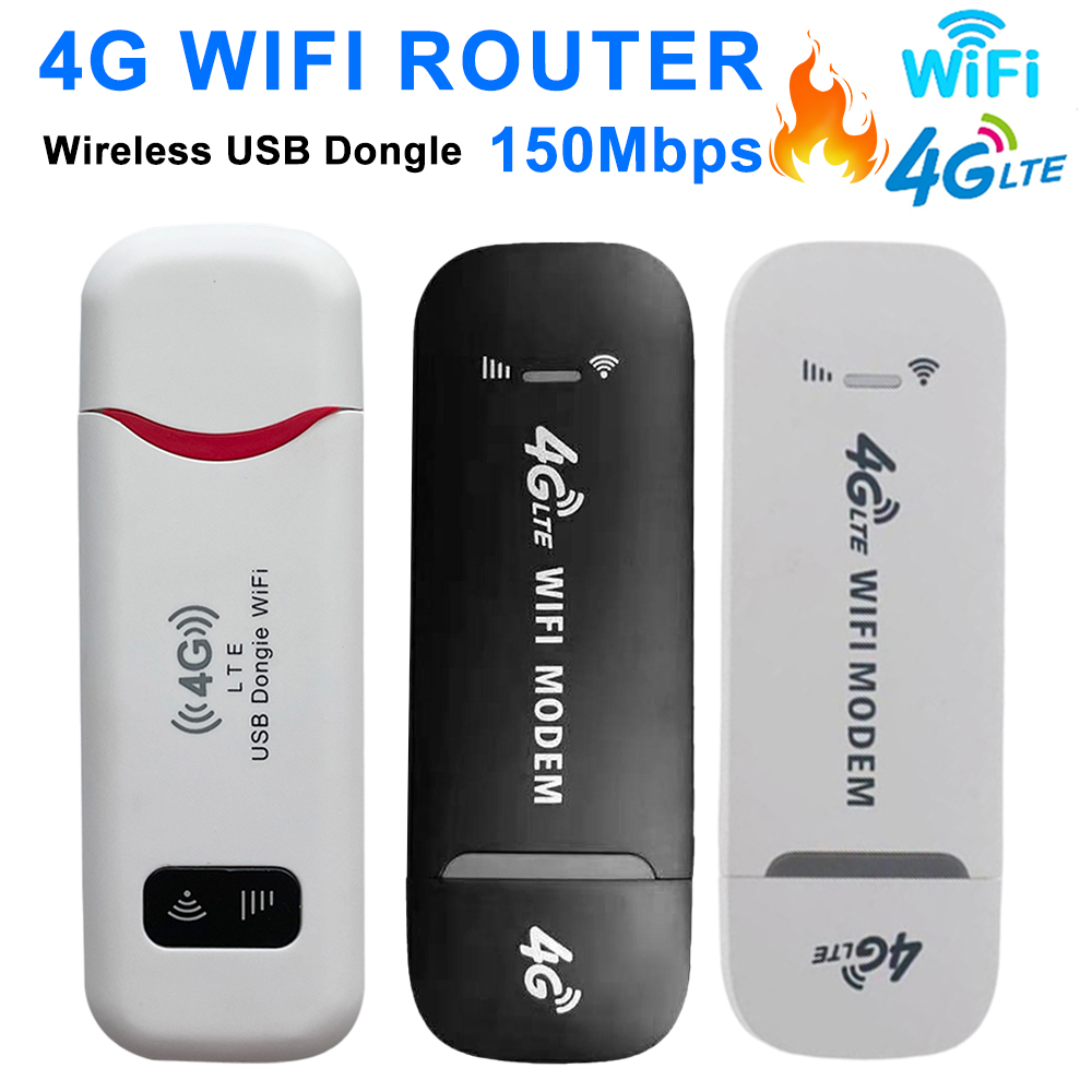 4g lte trådløs router usb-dongle 150 mbps modemstik mobilt bredbånd simkort trådløs wifi-adapter 4g- korts router hjemmekontor