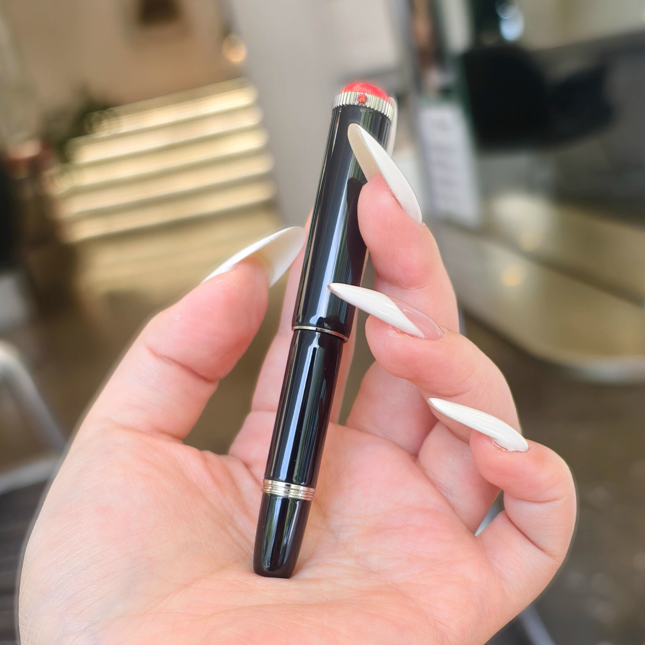 Hoohill Pico Limited Red Mini Pocket Series Short Metal Fountain Pen EF/F/M Nib Writing Business Stationery Student: Red / M