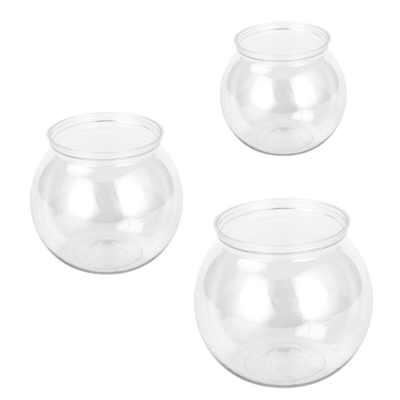 Tnfeeon Mini Fish Tank,Classic Drum Style Fish Bowl Transparent Plastic Round Bowl Aquarium 360 View Of Aquarium Centerpiece Or Terrarium Mini