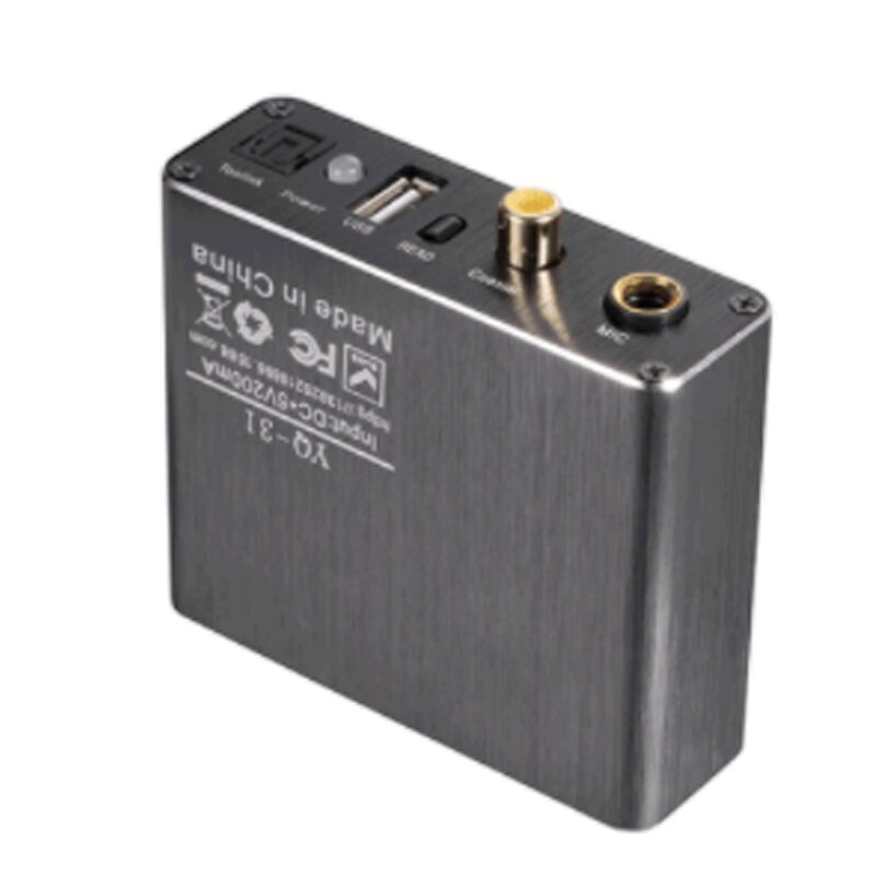 Optical Fiber Coaxial Digital to Analog 5.0 Bluetooth Receiver Microphone Remote Control o Decoder