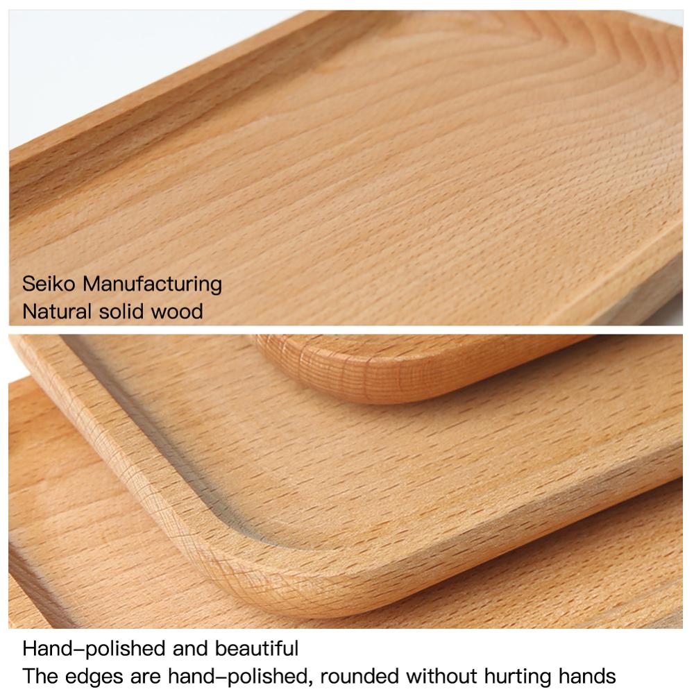 Plateau de cuisson à Pizza en bois platine de prototypage, avec poignée, assiette à Pizza Steak occidentale, assiette à gâteau pour la cuisine