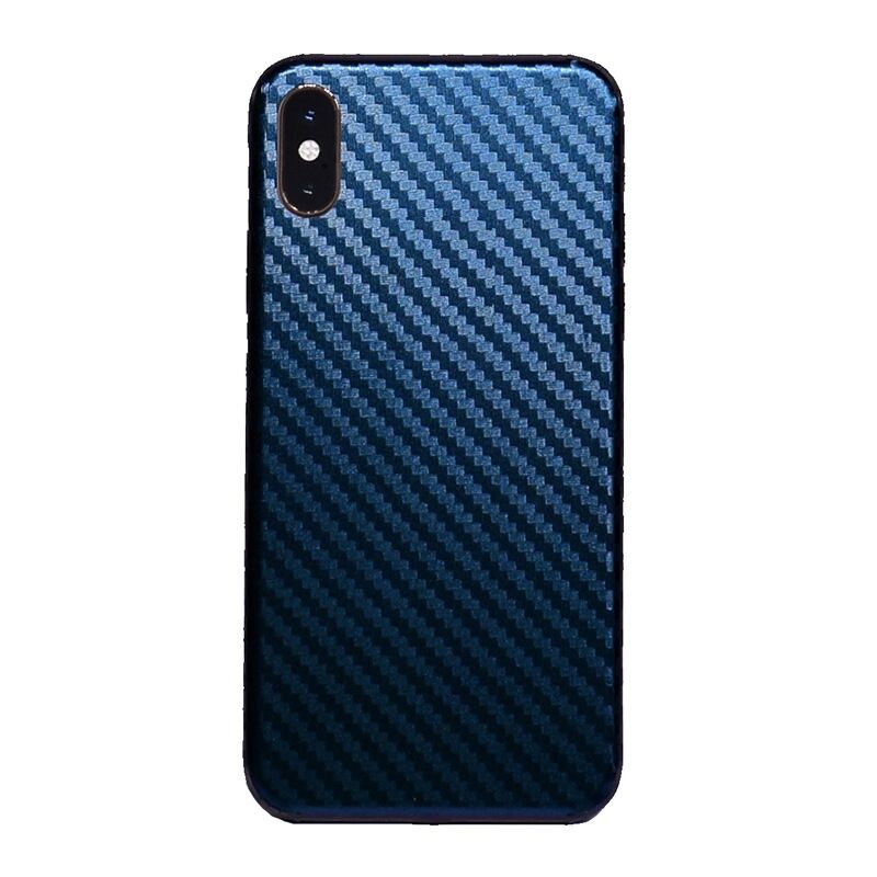 2PCS Mobile Phone Sticker For iPhone XS Max XR X Gradient Carbon Fiber Soft Protective Film For iPhone X XR Sticker Accessories