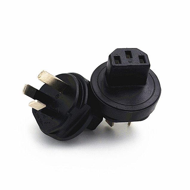 Australia Chinese standard 3Pin Male Plug To IEC 320 C13 Female Power Adapter plug convert socket C13 to AU China plug connector