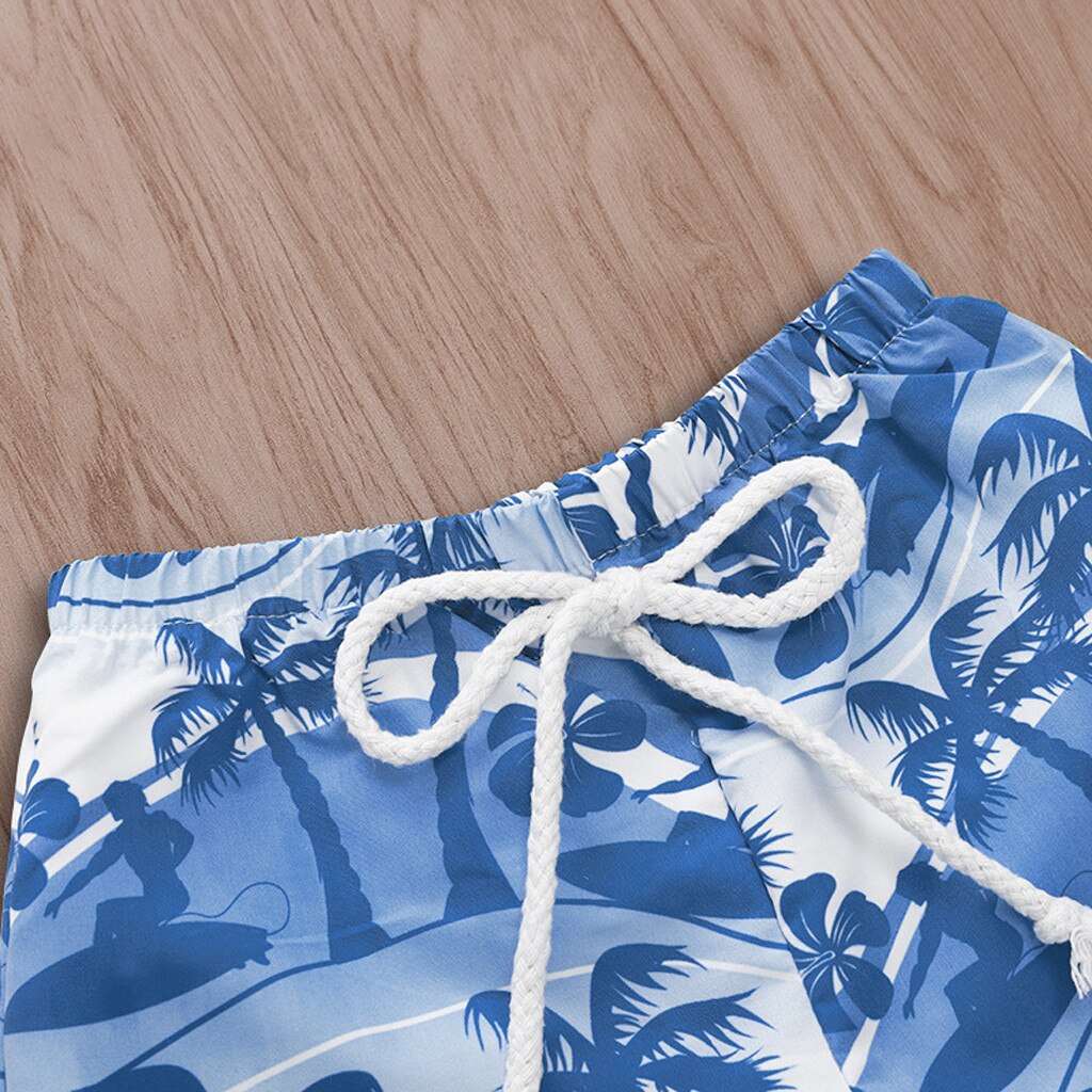 Nueva verano bebé Infante pantalones cortos con estampado Hawaiano para niños y niñas pantalones de playa para niños pequeños de verano ropa corta para bebés