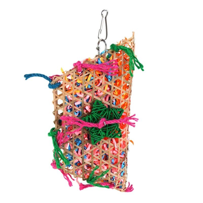 Curated visual reference: Cute Parrot Bird Chewing Toys Natural Bamboo Woven Photo Inspiration