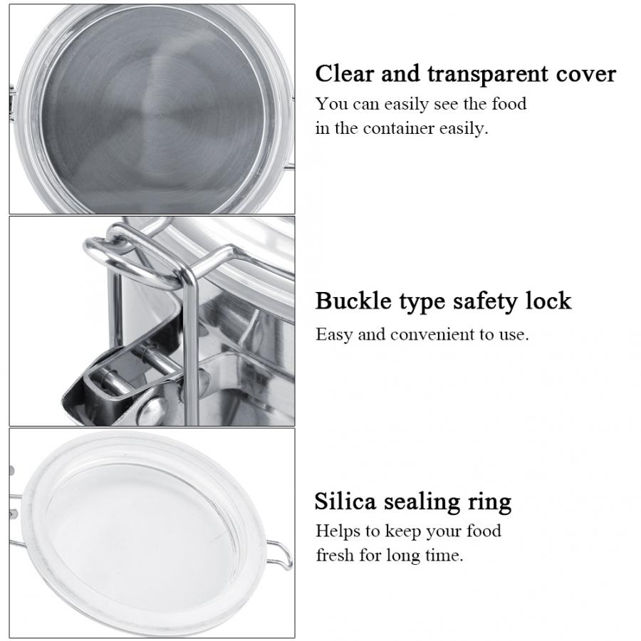 Stainless Steel Coffee Container Vacuum Sealed Storage Jar Food Container Airtight Cans Coffee Beans Storage Tank For Coffee Bea