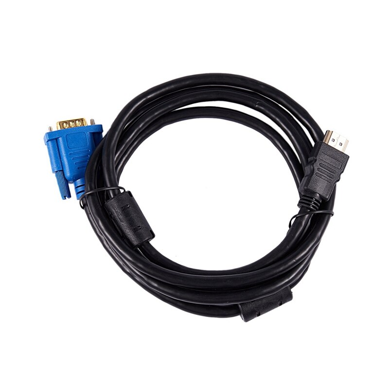 1.8M HDTV HDMI Male to VGA Adapter Cable Video Cable Connectors & Mini 4 Ports 2.0 USB HUB Splitter Adapter