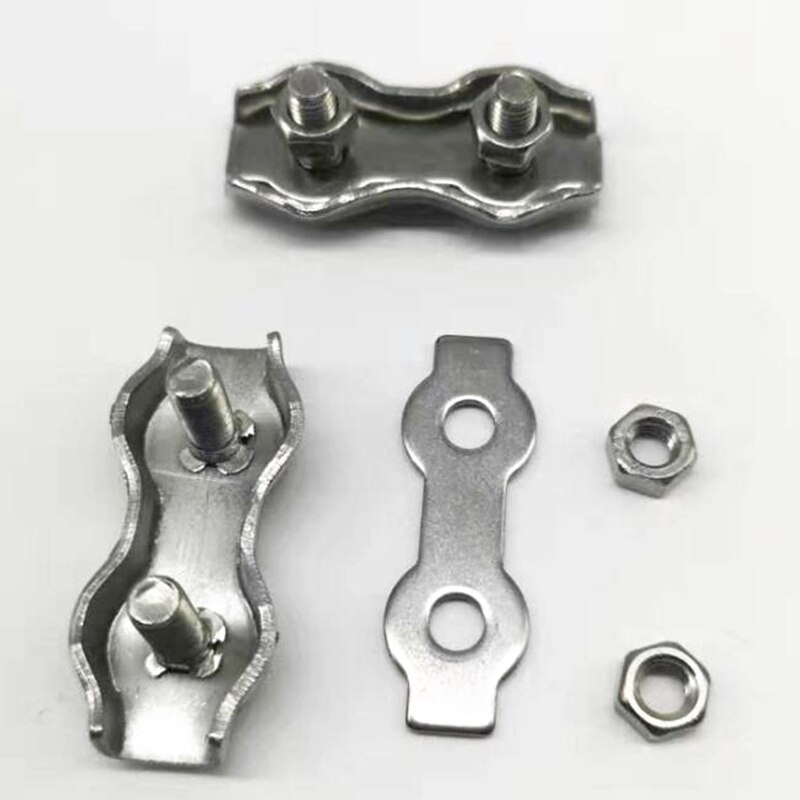 Double Clip 316 Stainless Steel Chuck Chuck Card Rope Double Clip Wire Rope Clamp