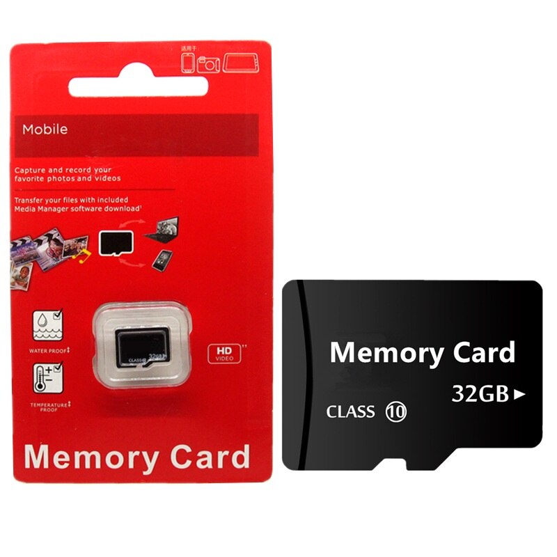 Geheugenkaart rood Blister micro sd kaart 32 gb klasse 10 TF card mini flash memory 4 gb/8 gb /16 gb/32 gb
