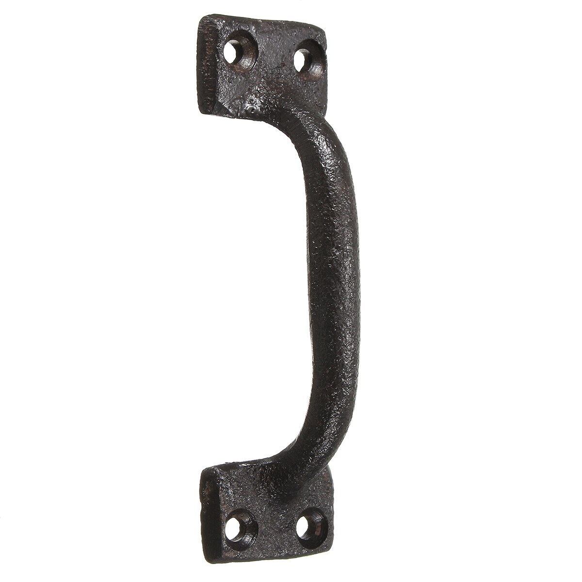 Cabinet Door Handle 10cm Antique Rustic Style Cast Iron Black Cabinet Door Handle Gate Pull With Screws for Home Door Hardware