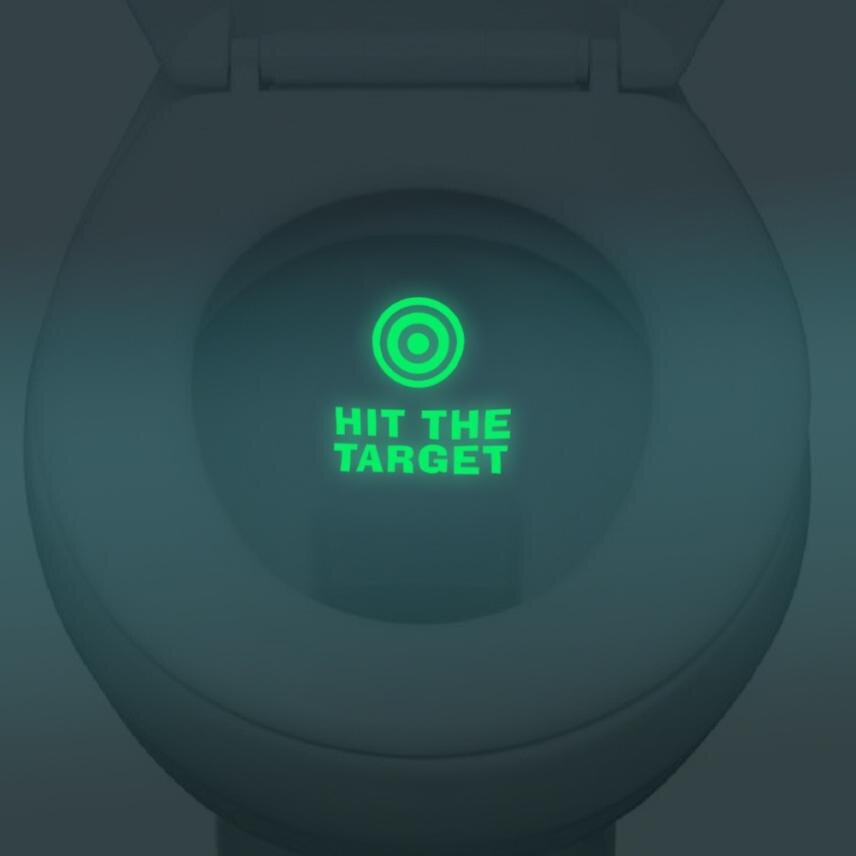 Bathroom glow Luminous Sticker Toilet Fluorescent Wall Sticker Removable Sticker light switch stickers cartoon animals DEC4: D