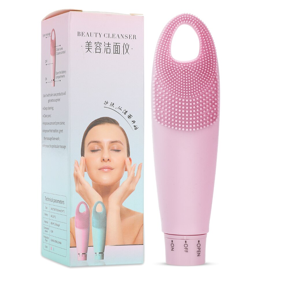 Ultrasonic Skin Scrubber Facial Cleaner Machine Face Blackhead Remover Spa Nano Sparyer Steamer Skin Care Tool: face brush