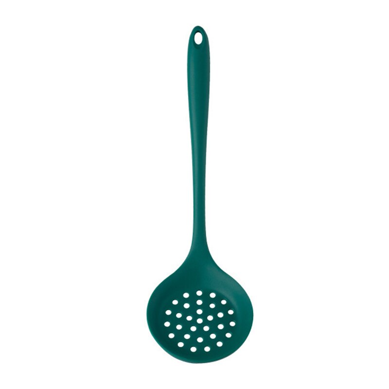 Long Handle Non-stick Kitchen Cookware Spatula Set Colander Spoon Safe Food Grade Silicone Spatula Kitchenware Kitchen Gadgets: D