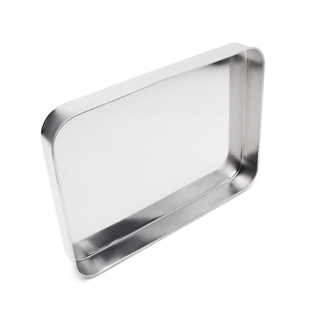 10inch Stainless Steel Baking Tray Rectangular Rice Noodles Roll Plate Steaming Dish for Home Restaurant