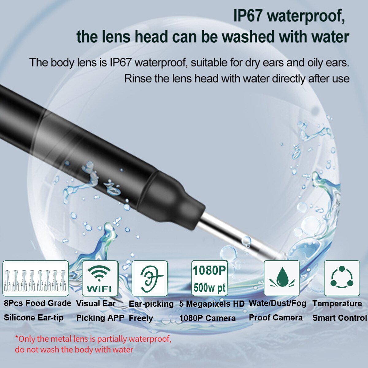 Handheld Smart Visuele Earpick Ear Care Wifi App Oorsmeer Remover Voor Ios/Android Telefoon Multifunctionele Endoscoop Camera Oor-picking