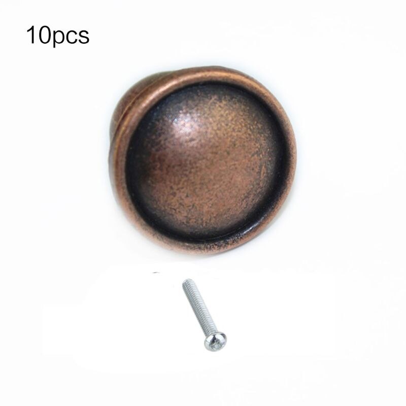 Dörrknoppar set  of 10 lådknappar vintage mässing handtag möbler skåp knoppar för köksskåp: Nr .9