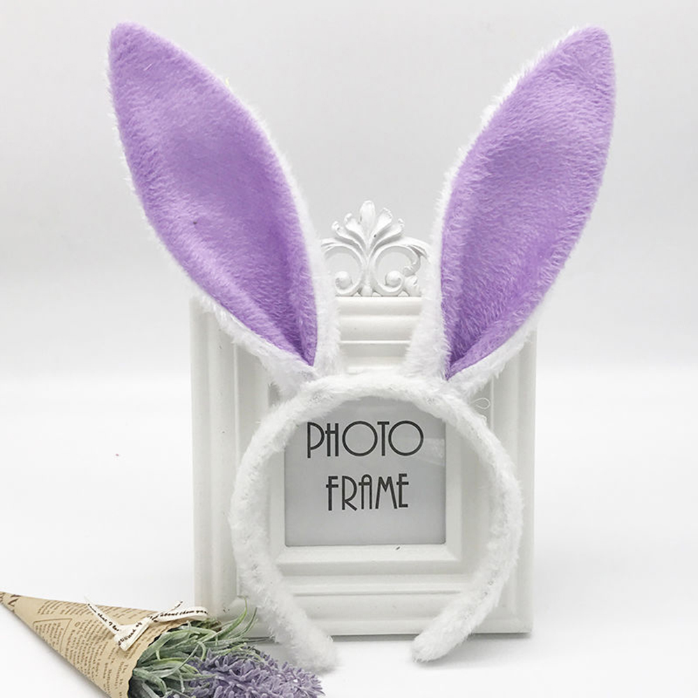 Diadema con Orejas de conejo de Pascua, aro para el pelo con Orejas de conejo de peluche, decoraciones para , diademas para adultos de Pascua, suministros para de Cosplay para niñas: Multicolor