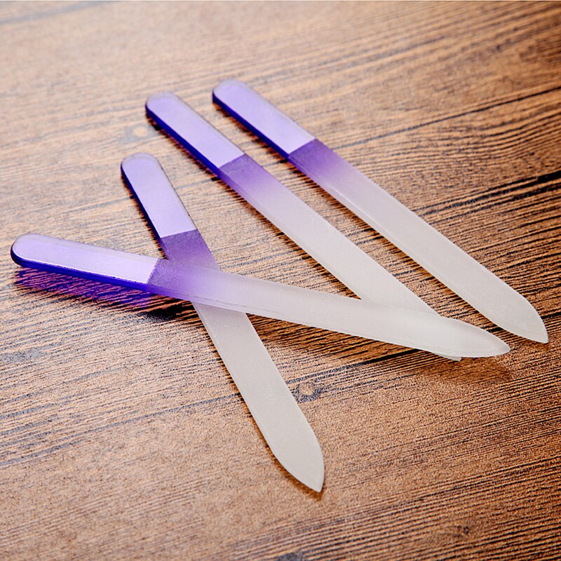4pcs Durable Nail Files Crystal Glass UV Gel Grinding Buffers Sanding Buffer Salon Nails Glitter Manicure Pedicure Tool Accesory