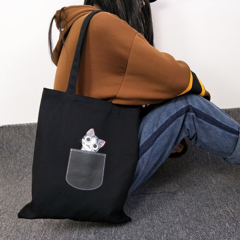 For Women Large capacity Ladies Canvas Shoulder Bags Shopping Bag Tote Crossbody Bags Purses Casual Handbag Eco Shopper sac